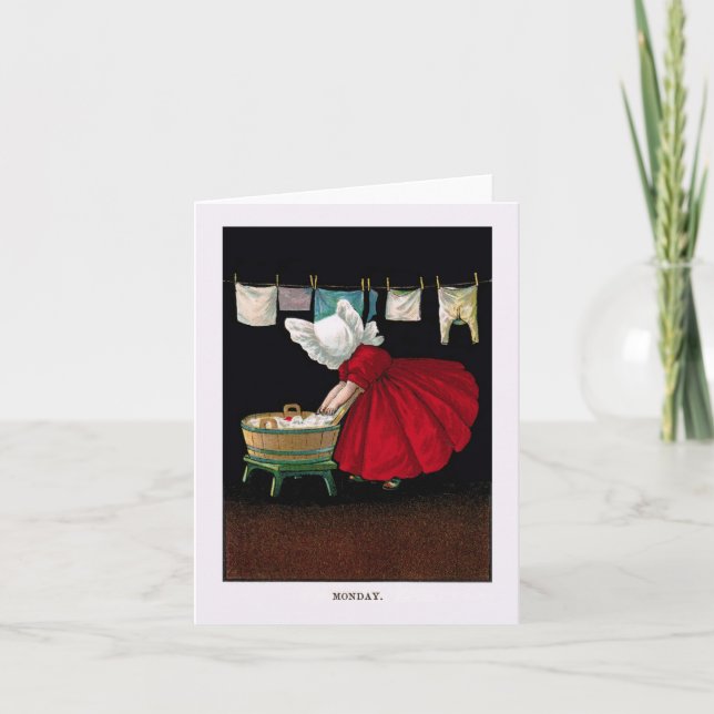 Early 1900s Monday Sunbonnet Sue Card (Front)