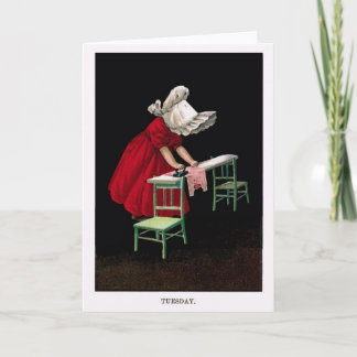 Early 1900s Tuesday Sunbonnet Sue Greeting Card