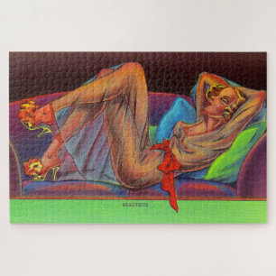 early 1940s Beautiful pin-up girl Jigsaw Puzzle