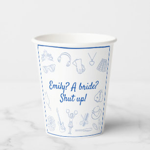 Early 2000's Movie Princess Bachelorette Custom  Paper Cups
