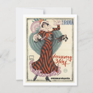 Early 20th Century Comedy Theatre Inspired Postcard
