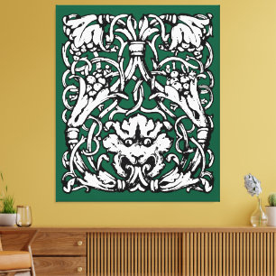 Early 20th Century Knotwork Lion Canvas Print