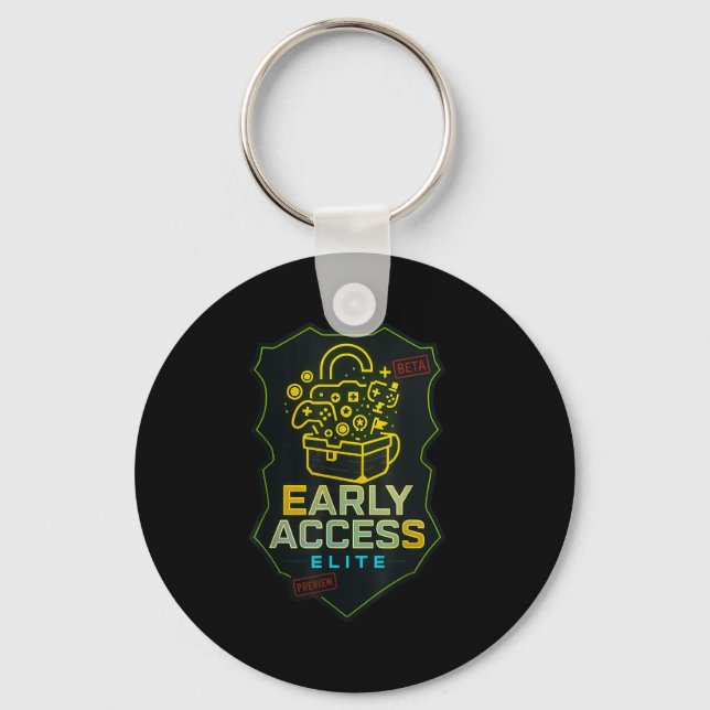 Early Access Elite Gaming Content Creator Beta Tes Keychain (Front)