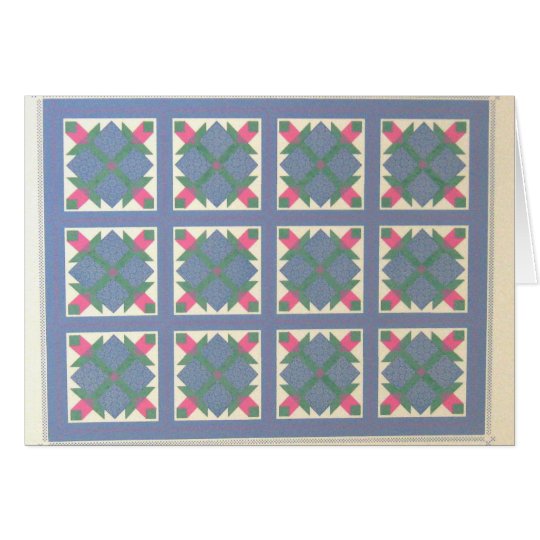 Early American Bear's Paw Quilt Notecard