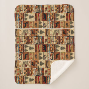 "Early Americana" Sherpa Blanket