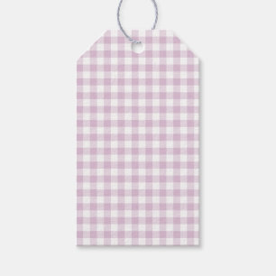 Early Autumn Classic Gingham Warm Lilac Gift Tags