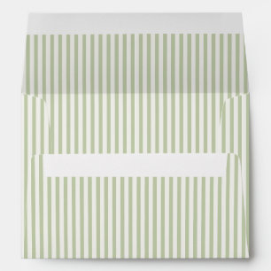 Early Autumn Heritage Stripes Soft Olive Envelope