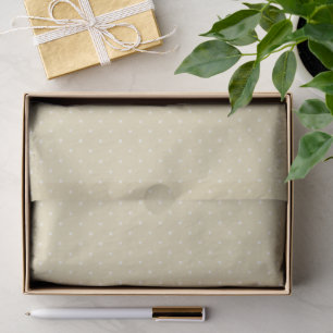 Early Autumn Polka Dots Micro   Golden Wheat  Tissue Paper