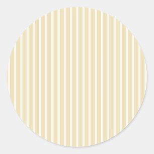 Early Autumn Refined Stripes   Golden Wheat Classic Round Sticker