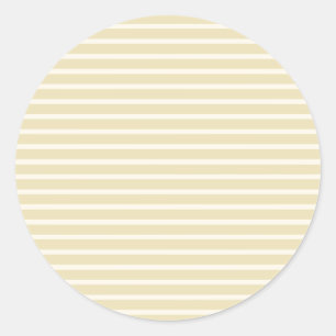 Early Autumn Refined Stripes Golden Wheat ll Classic Round Sticker