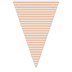 Early Autumn Refined Stripes Warm Apricot ll Bunting Flags