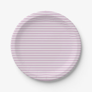 Early Autumn Refined Stripes Warm Lilac ll Paper Plate