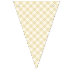 Early Autumn Retro Gingham Golden Wheat Bunting Flags
