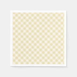 Early Autumn Retro Gingham Golden Wheat Napkin