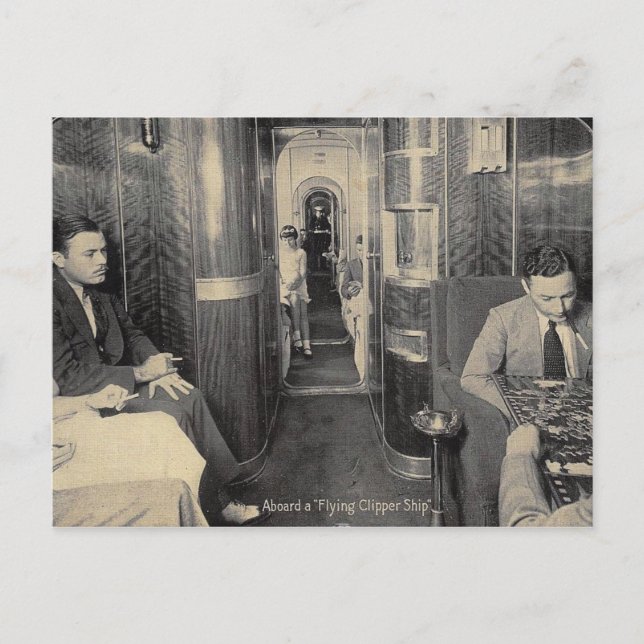 Early Aviation, Passengers, Airplane, Vintage Postcard (Front)