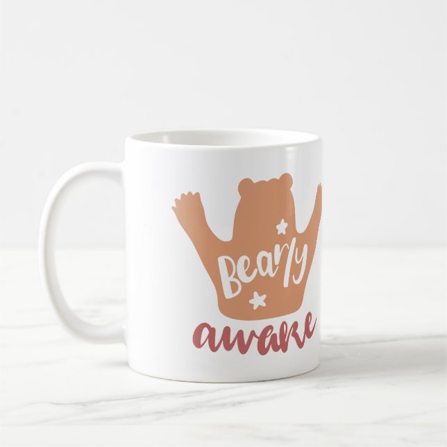 early Awake, Sleep, Bear Lover Coffee Mug (Left)