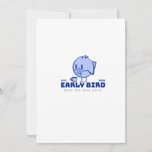 Early Bird Gets the Java worm Morning joe T-Shirt Invitation