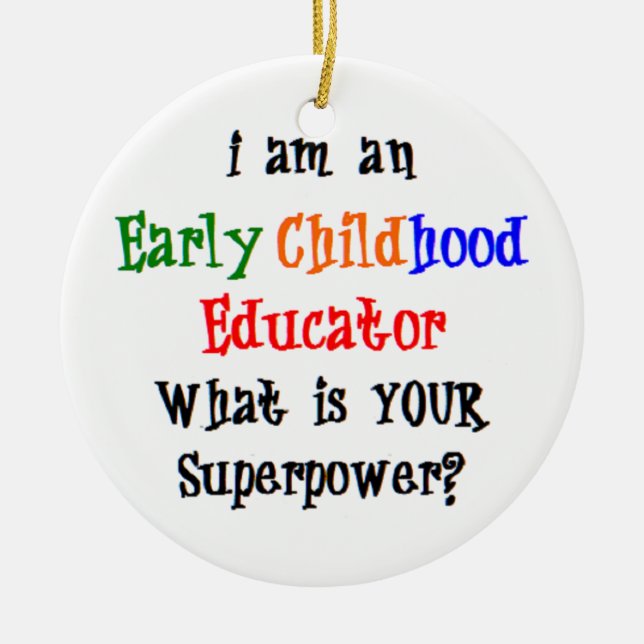 early childhood educator ceramic ornament (Front)