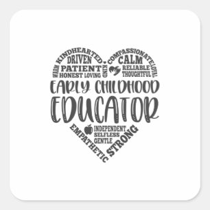Early childhood educator, teacher square sticker