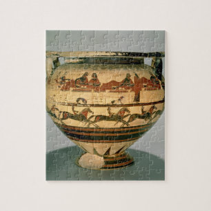 Early Corinthian black-figure column-krater depict Jigsaw Puzzle