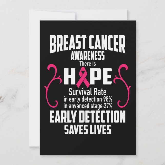 Early Detection Saves Lives Breast Cancer Awarenes Save The Date (Front)