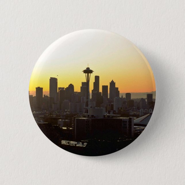 Early Evening In City 2 Inch Round Button (Front)