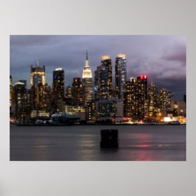 Early evening panoramic view of Manhattan Poster (Front)