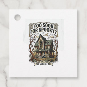 Early Halloween Shirt Vintage Haunted House Design Favour Tags