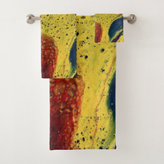 Early In The Morning 1 Golden Blue Abstract Towels