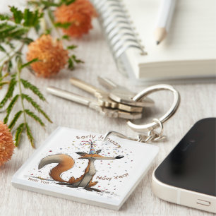 Early January Fox New Year Keychain