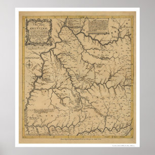 Early Kentucky Map - 1784 Poster