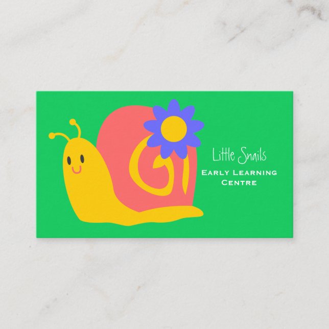 Early Learning Centre Daycare business snails Card (Front)
