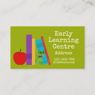 Early Learning Centre preschool business bookworm Card