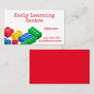 Early Learning Daycare bricks Business Card