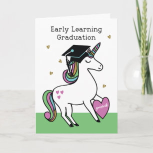 Early Learning Graduation Congratulations Unicorn  Card