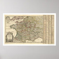 Early Map Of France 1700