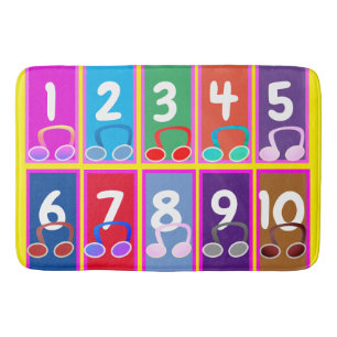 Early Maths Numbers 1 to 10 Bath Mat