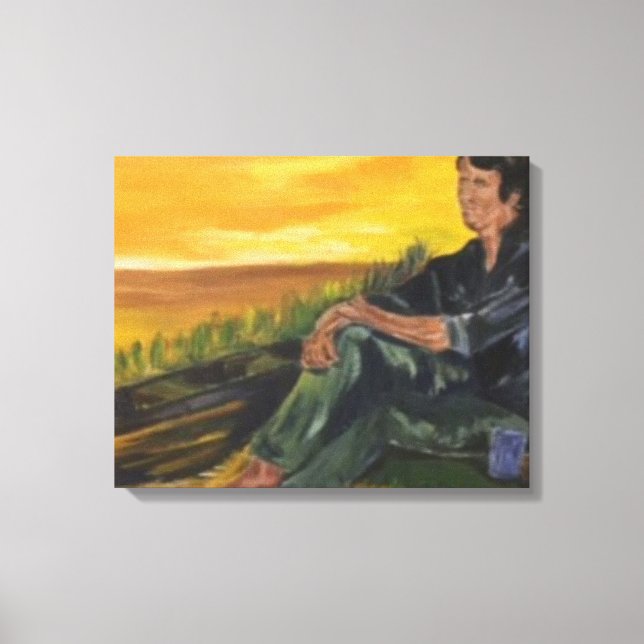 Early moring,  Alone on the River  Sarr Canvas Print (Front)