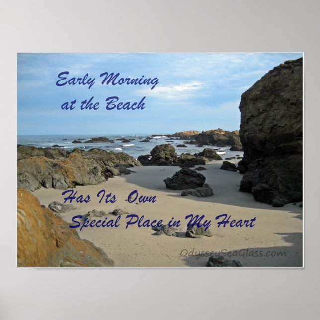 Early Morning at the Beach Poster (Front)