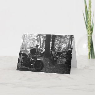 Early Morning Biker Birthday Card