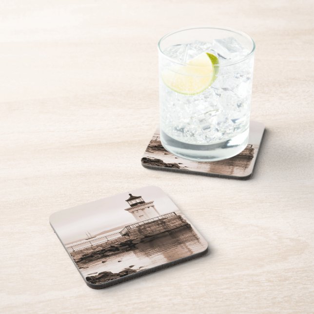 Early Morning Bug Light Cork Coaster (Right Side)