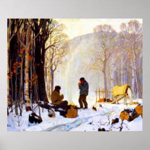 Early Morning in the Woods Poster