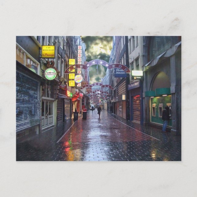 Early Morning Rain -- Amsterdam in November Postcard (Front)