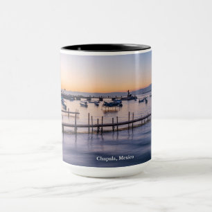 early morning scenic of lake in chapala mexico mug