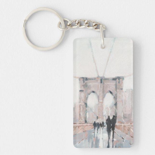 Early Morning Stroll - New York Keychain (Front)