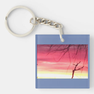 Early Morning Winter Sunrise Acrylic Keychain