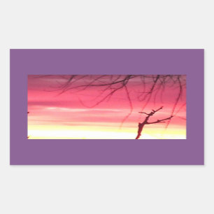 Early Morning Winter Sunrise Rectangular Sticker