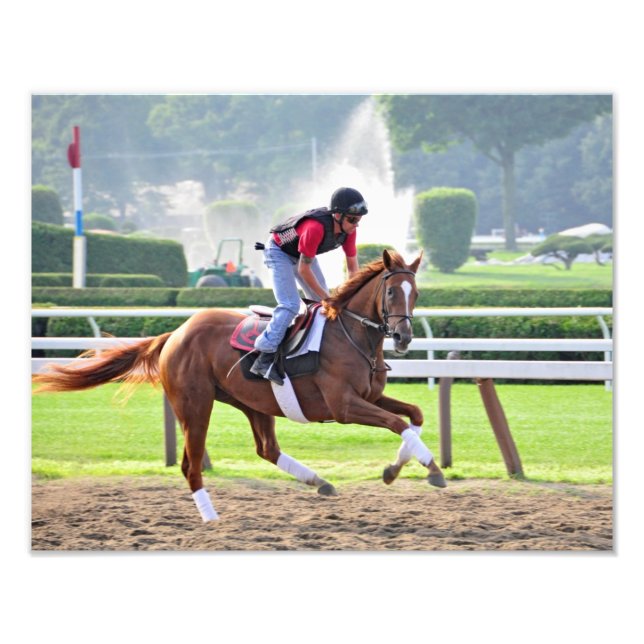 Early Morning workouts on Opening Day at the Spa Photo Print (Front)