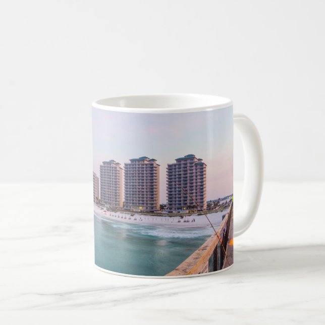 Early Navarre Beach Florida Fishing Coffee Mug (Front Right)