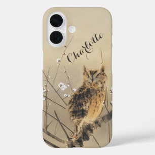 Early Plum Blossoms by Nishimura Goun, Owl Art iPhone 16 Case